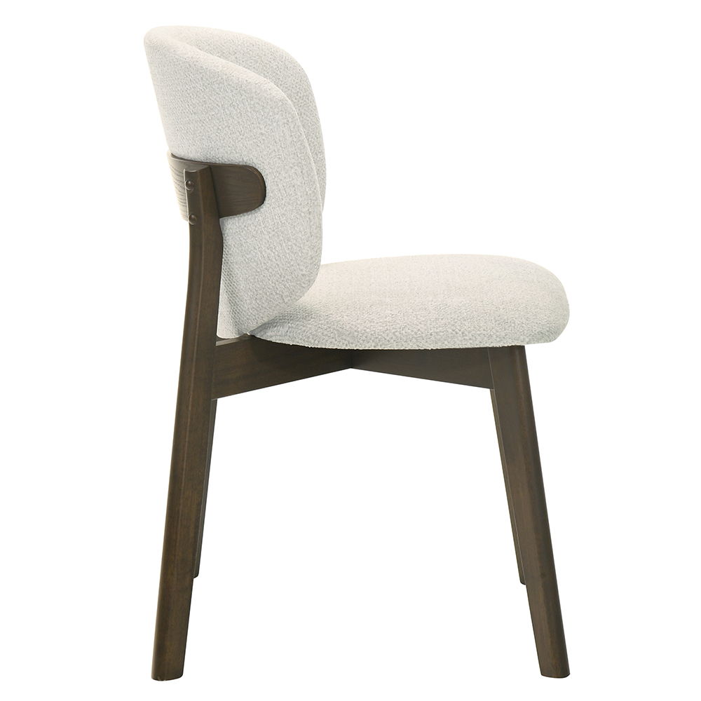 Mallin - Side Chair (Set of 2) - Gray Chenille & Walnut