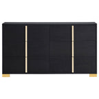 Marceline 6-drawer Dresser Black