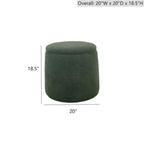 Elegant Round Storage Ottoman Upholstered