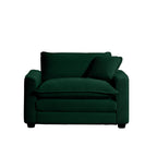 Modern Classic Fabric Single Chair Deep Seat Sofa With Pillow