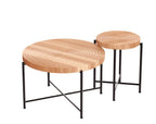 Coffee And End Table Set Waterproof Cover (Set of 2) - Natural Wood / Brown