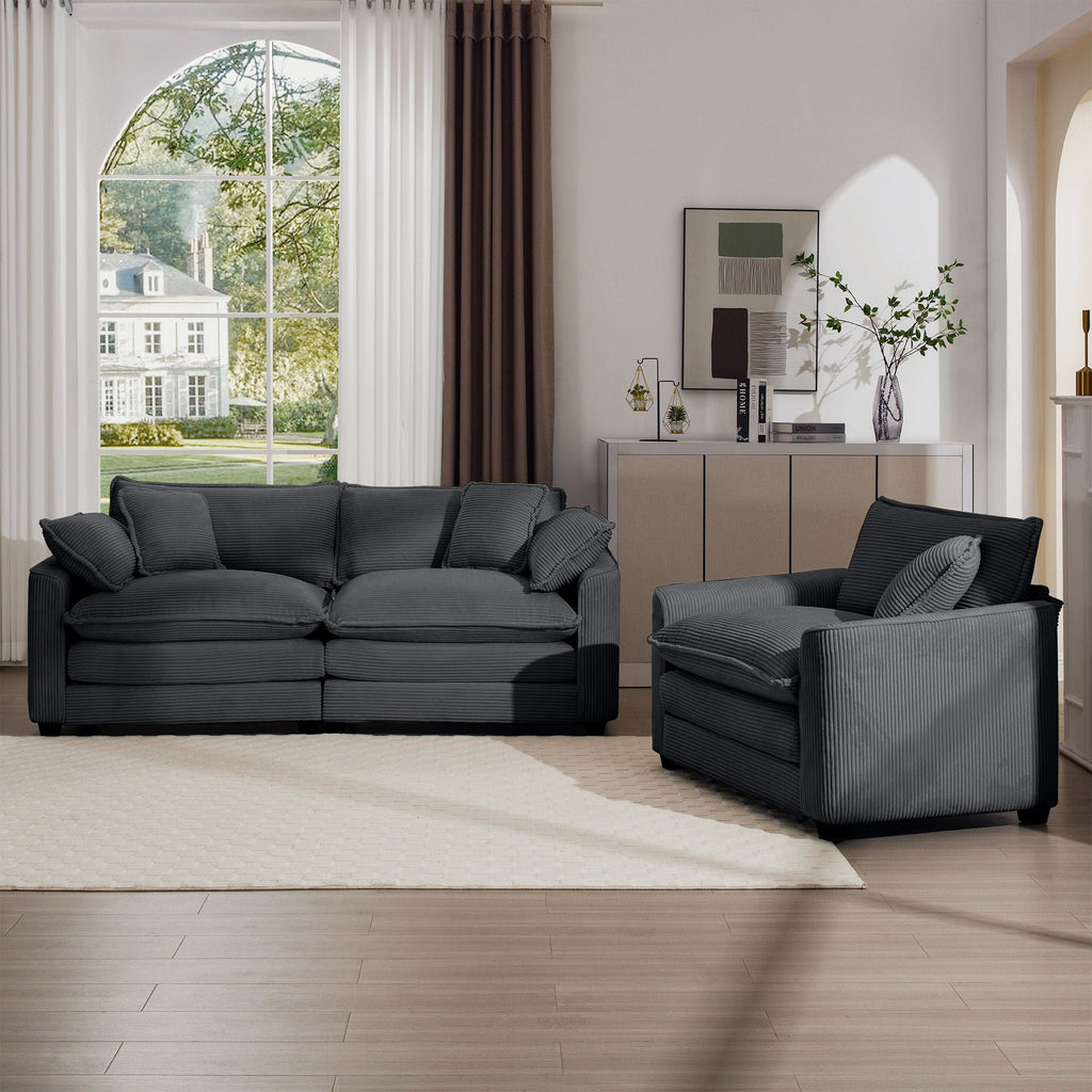 Elegant Oversized Sectional Sofa Set With Deep Seats And Flexible Layout