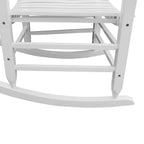Classic Wooden Porch Rocker Chair Populus Wood Comfortable Design