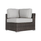 Wicker Outdoor Lounge Set With Cushions And Fire Pit