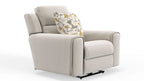 Micah - Power Headrest Power Deep Seat Lay Flat Recliner - Oatmeal
