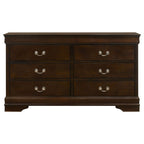 Louis Philippe 6-drawer Dresser Cappuccino