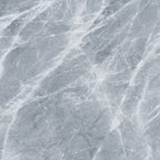 Michelle - Dining Table With Double Pedestal Marble Detailing - Gray