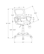 Office Chair, Adjustable Height, Swivel, Ergonomic, Armrests, Mesh, Contemporary / Modern - Black