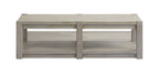 Burgess - Rectangular Shelf Cocktail Table With Casters - Calico Gray