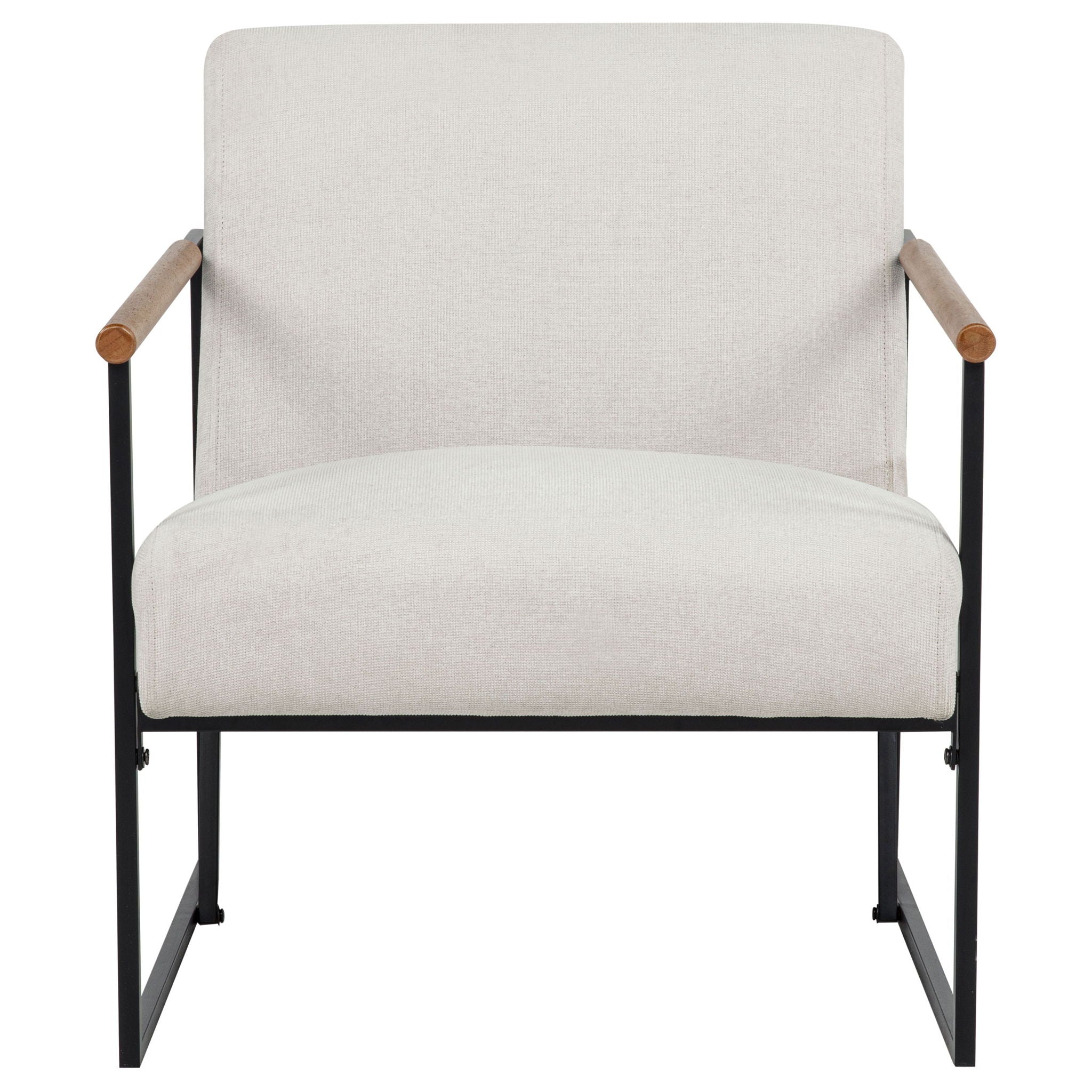 Monsen Fabric Upholstered Metal Frame Accent Chair Ivory