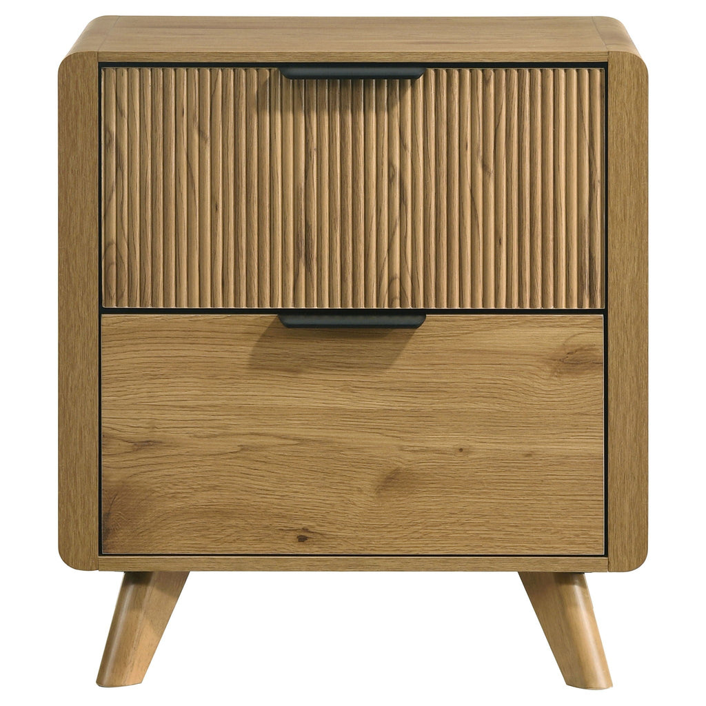 Bennett 2-drawer Bedroom Nightstand Bedside Table Light Oak