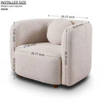 Japandi Style Accent Square Chair