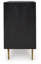 Tayner - Accent Cabinet - Black / Gold Finish