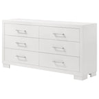 Jessica 6-drawer Dresser Snow White