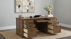 Altidore 68-inch 7-drawer Executive Home Office Desk Distressed Brown