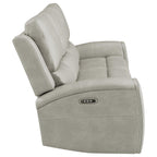 Brickston Triple Power Reclining Sofa Grey