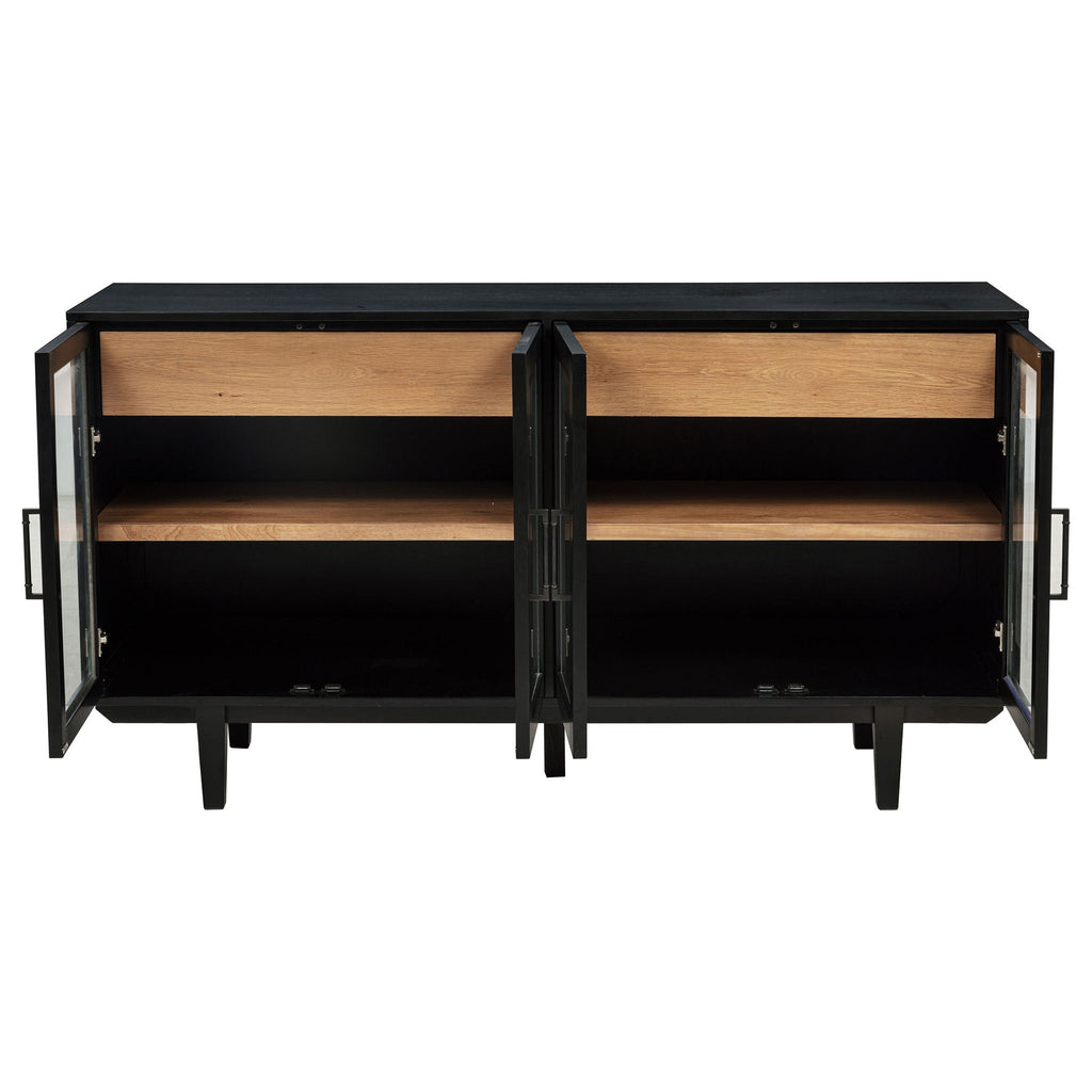 Middleton 4-door Sideboard Server with Dual Drawers Black