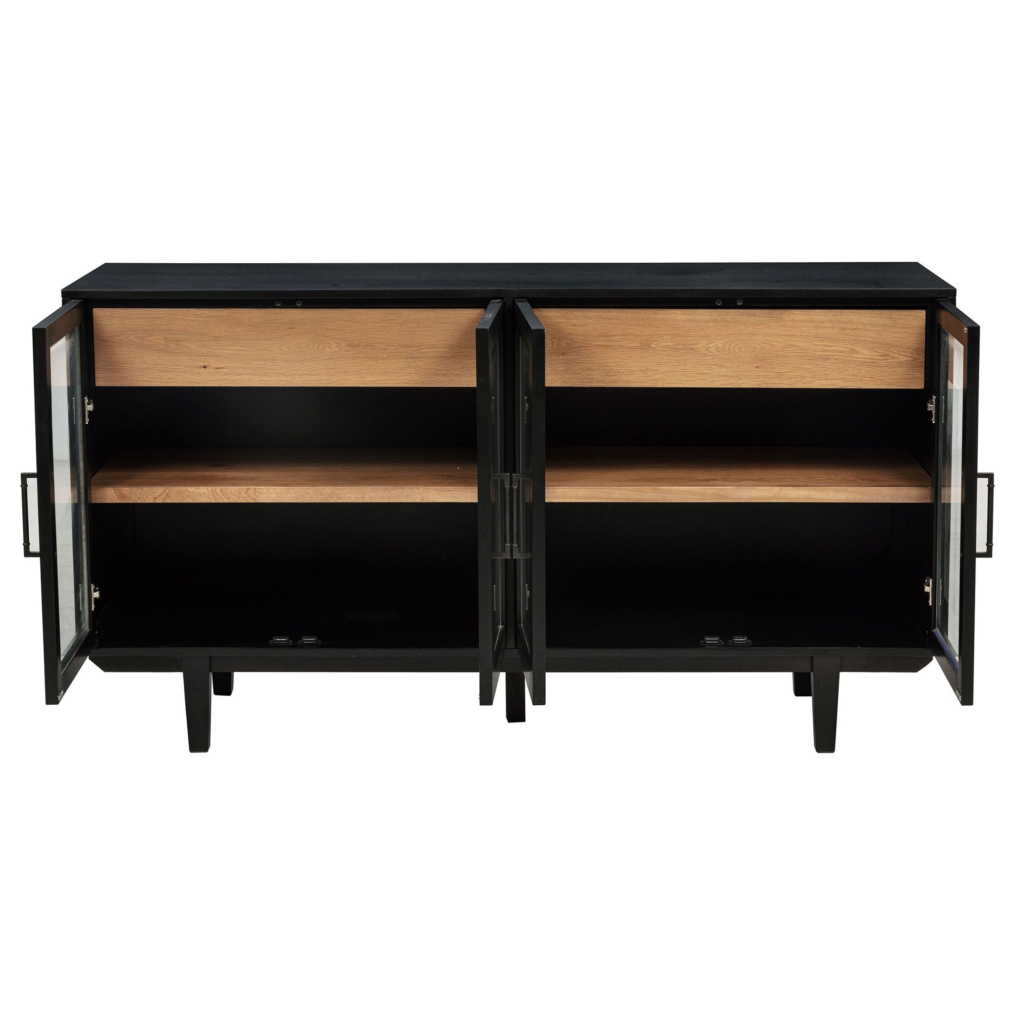 Middleton 4-door Sideboard Server with Dual Drawers Black