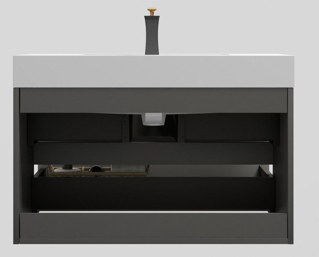 Alice - Bathroom Vanity With Sink, Wall Mounted, Floating