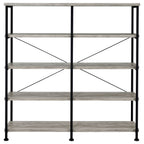 Analiese 63-inch 4-shelf Double Bookshelf Grey Driftwood