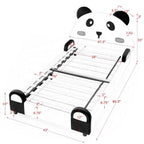 Twin Size Cute Panda Shaped Kids Bed - White / Black