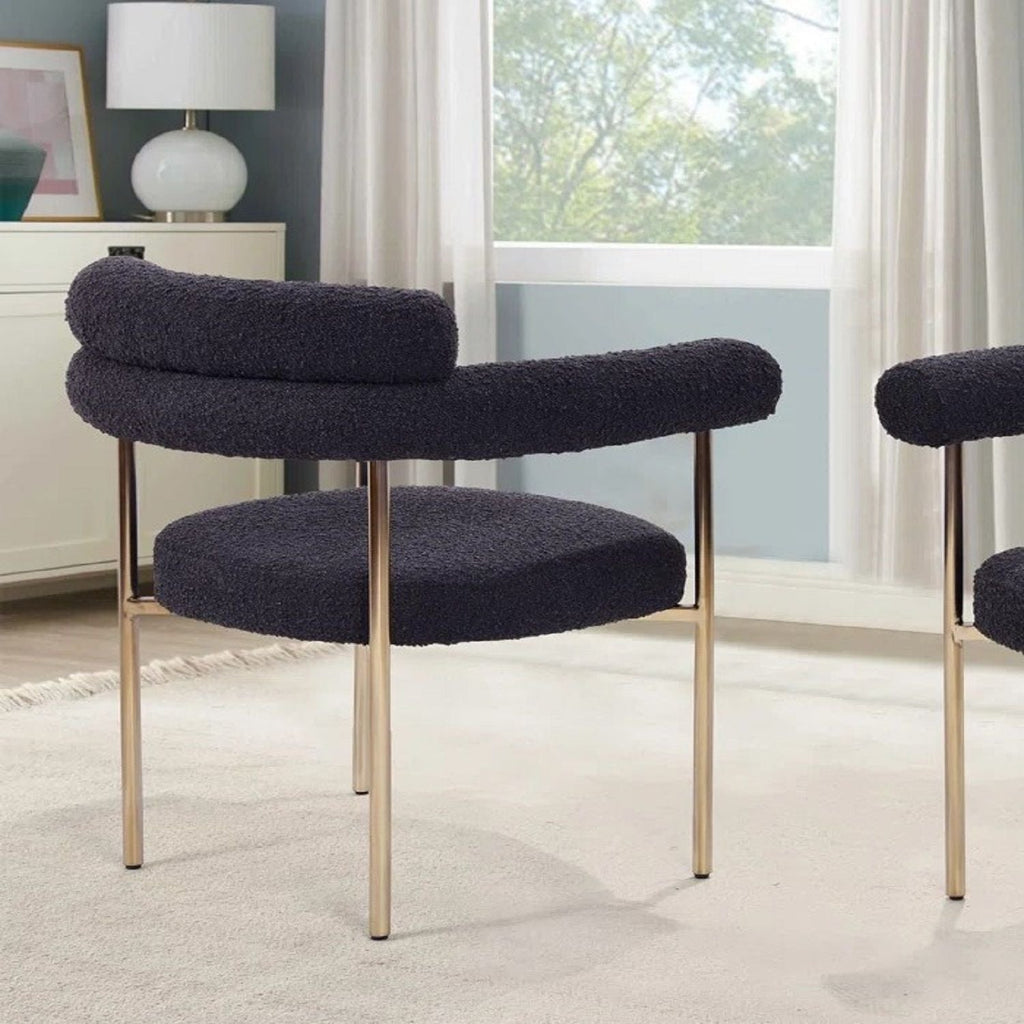Upholstered Accent Dining Chairs With Armrests (Set of 2)