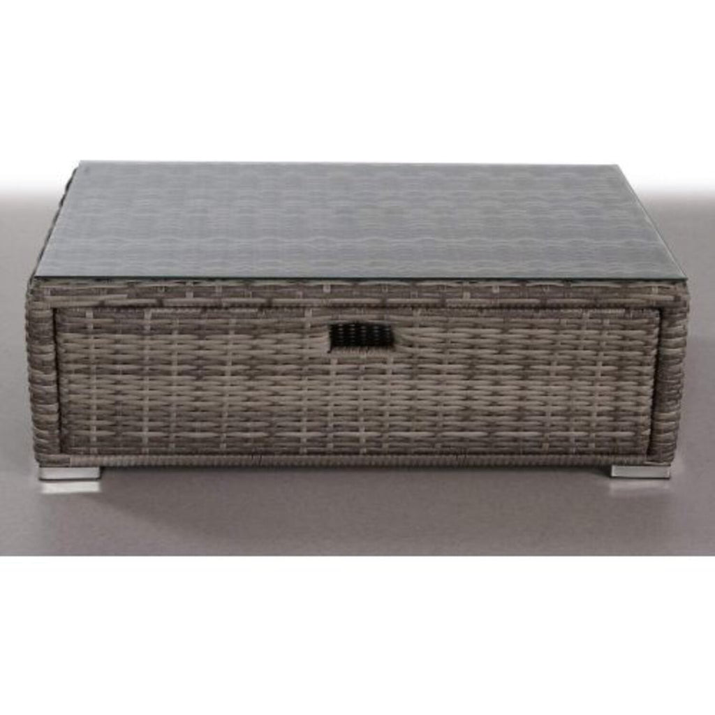 Glass Outdoor Coffee Table - Gray Mix