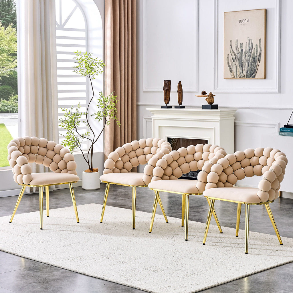 Puffy Bubble, Ball Chain Chairs For Dining Room (Set of 2)