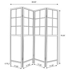 Edwards 4-Panel Room Divider Folding Shoji Screen Natural