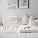 Macrame Hanging Hammock Chair, Rope Swing For Indoor And Outdoor Use