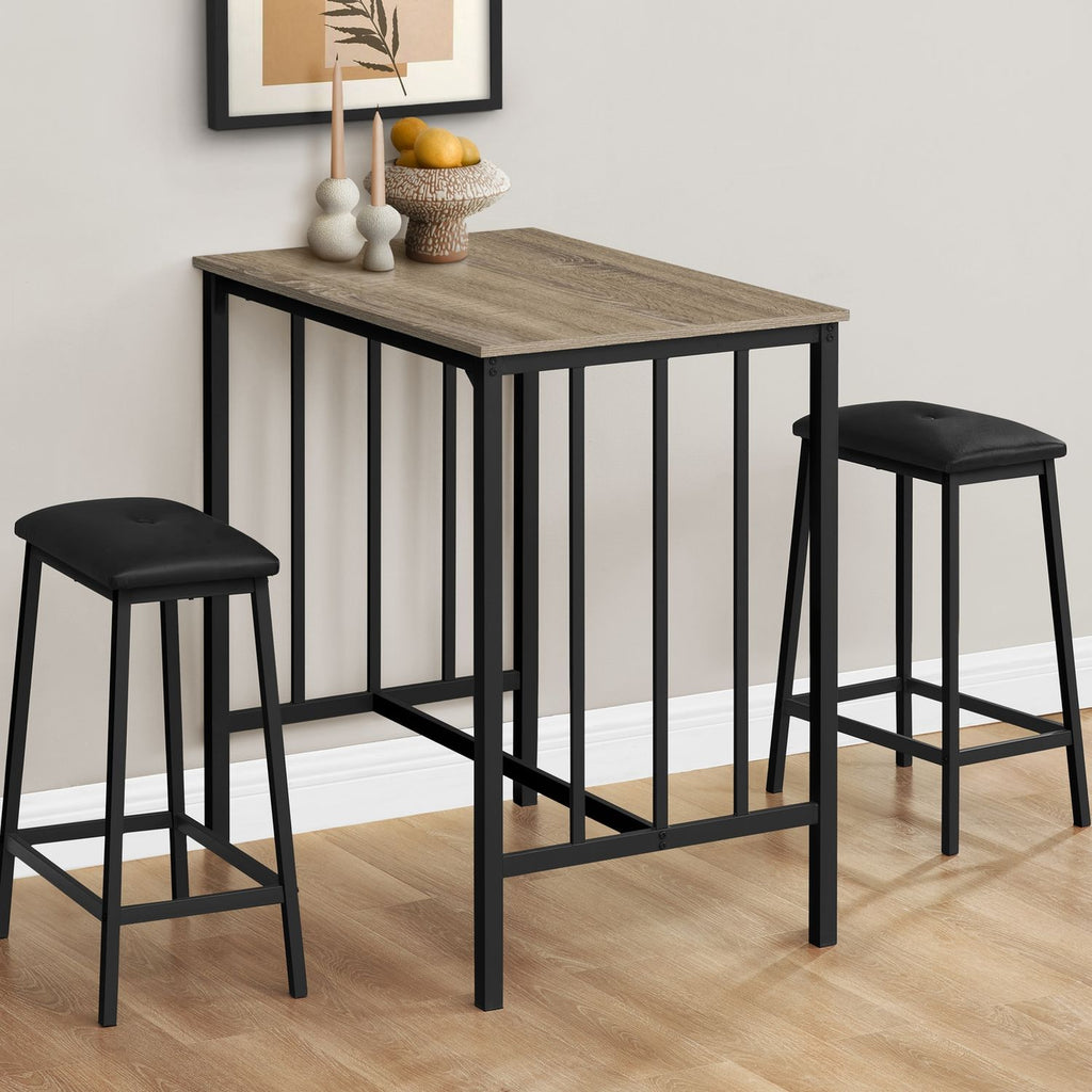 3 Pieces Dining Set, Counter Height, Rectangular, Small, Contemporary & Modern