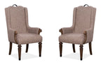 Durango - Wood Upholstered Host Arm Chair (Set of 2) - Willadeene Brown