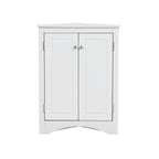 Triangle Bathroom Storage Cabinet With Adjustable Shelves, Freestanding Floor Cabinet For Home Kitchen