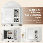 Wall Mounted Medicine Cabinet With Mirror And 3 Open Shelves