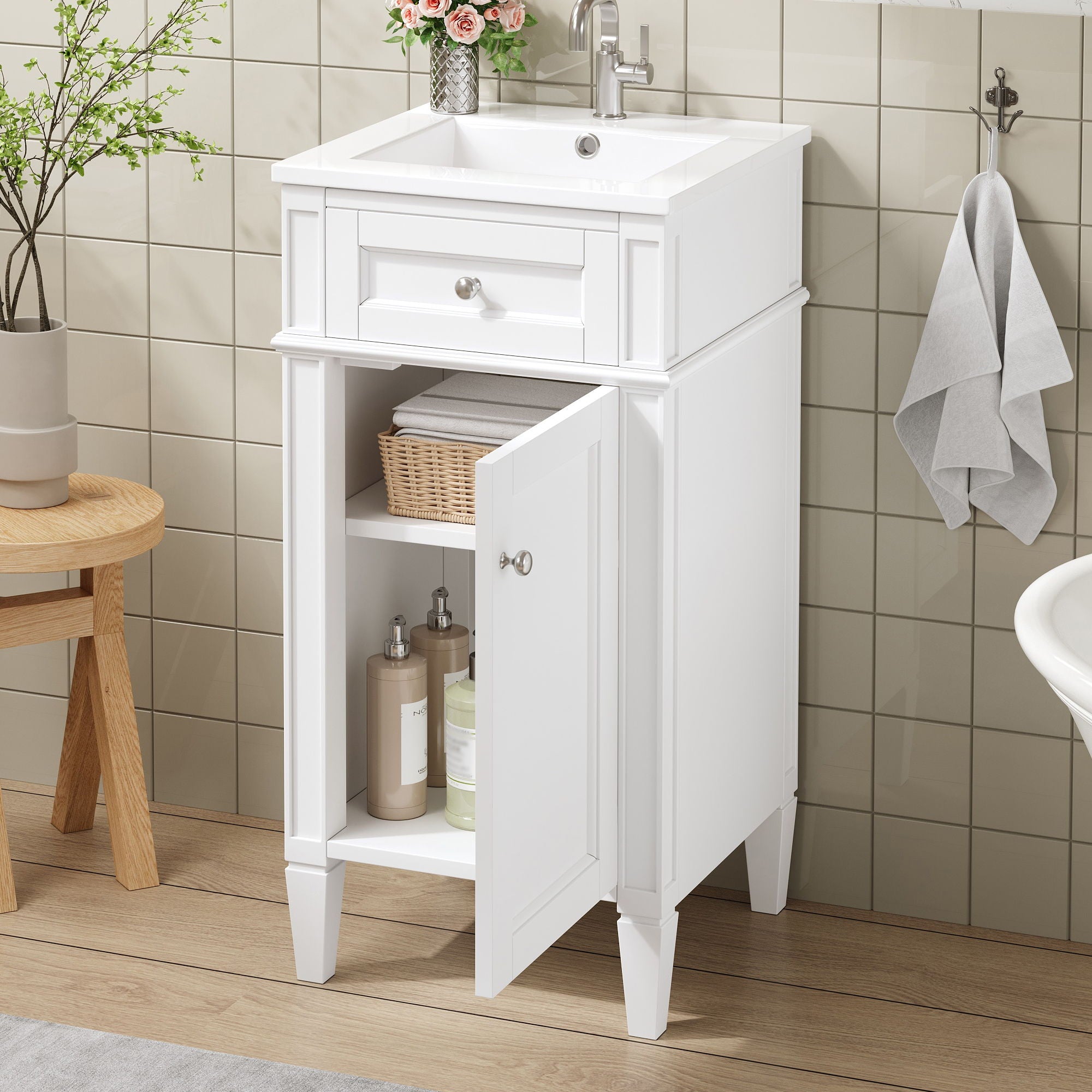 French Style Bathroom Vanity With Sink
