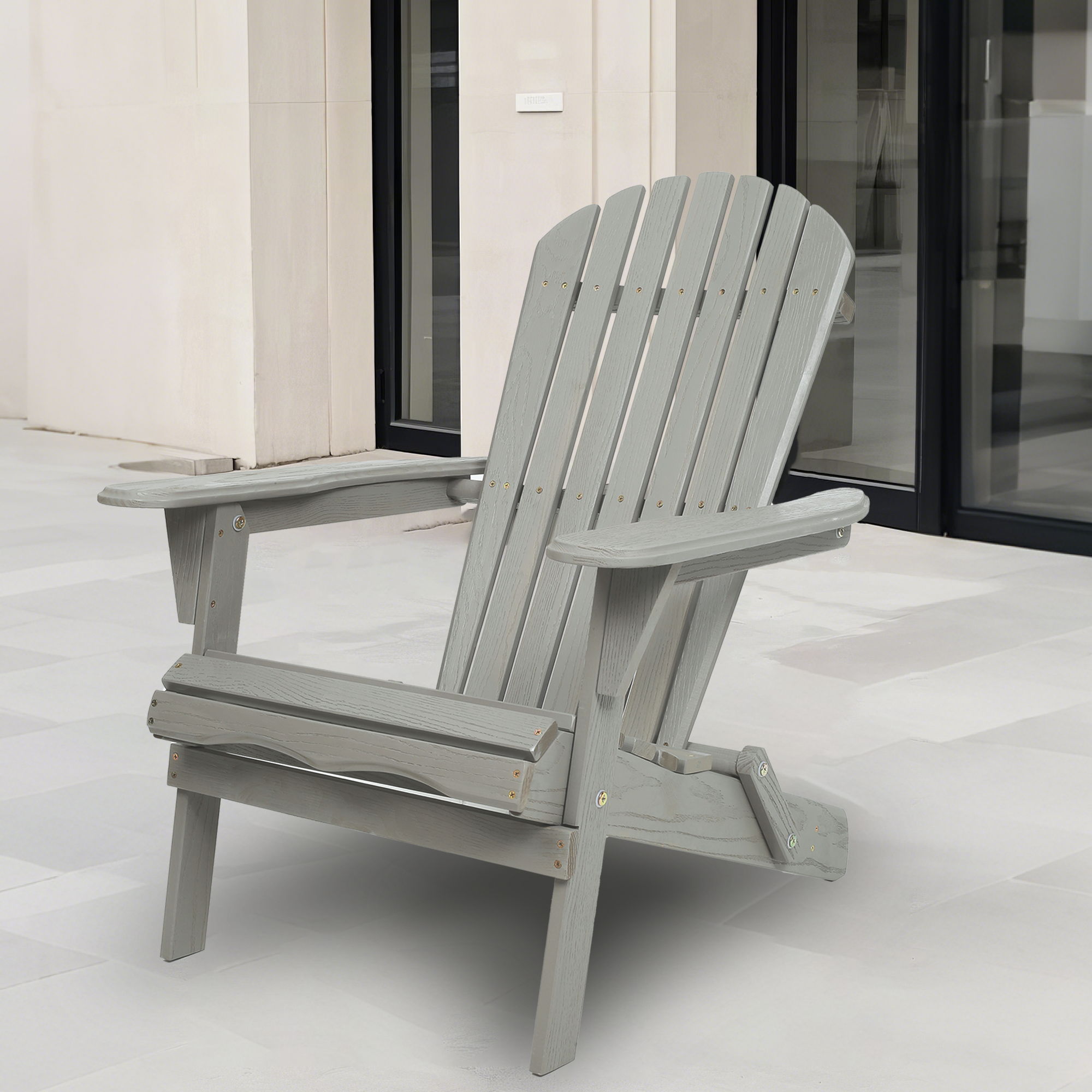 Lounge Patio Chair For Garden Outdoor Wooden Folding Adirondack Chair (Set of 2) Solid Cedar Wood Lounge Patio Chair For Garden
