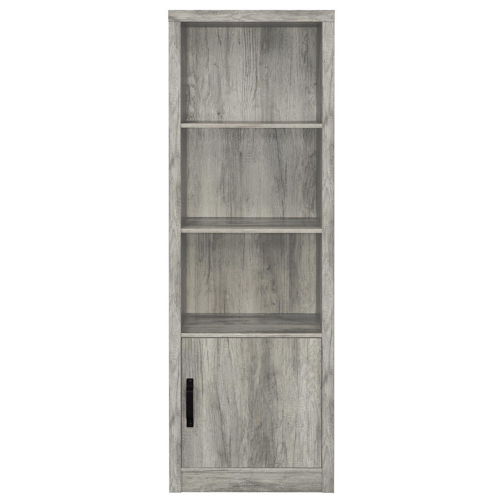 Burke 4-shelf Engineered Wood Media Tower Grey Driftwood