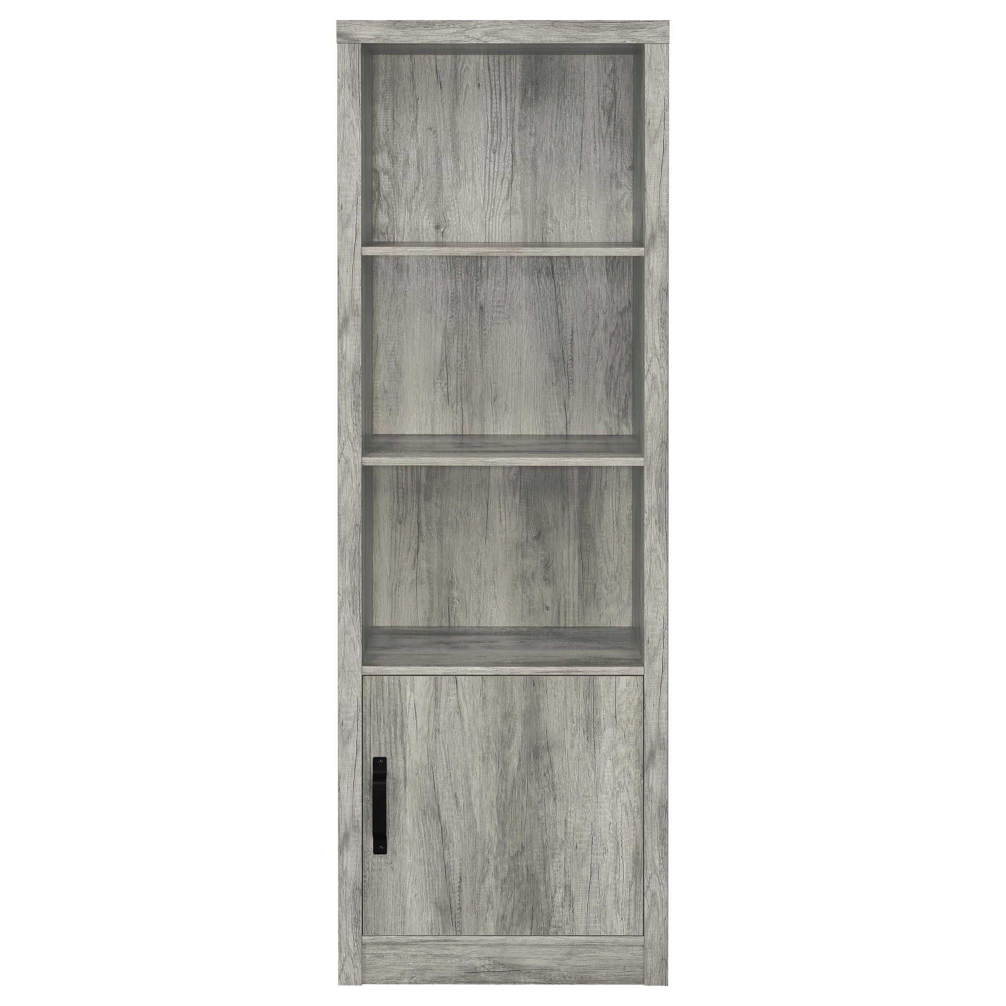 Burke 4-shelf Engineered Wood Media Tower Grey Driftwood