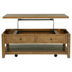 Payne 48-inch Mobile Lift Top Coffee Table Distressed Brown