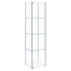 Bellatrix 3-shelf Clear Glass Curio Cabinet White