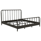 Rocco All Wood Water Pipe Open Frame Eastern King Bed Dark Bronze