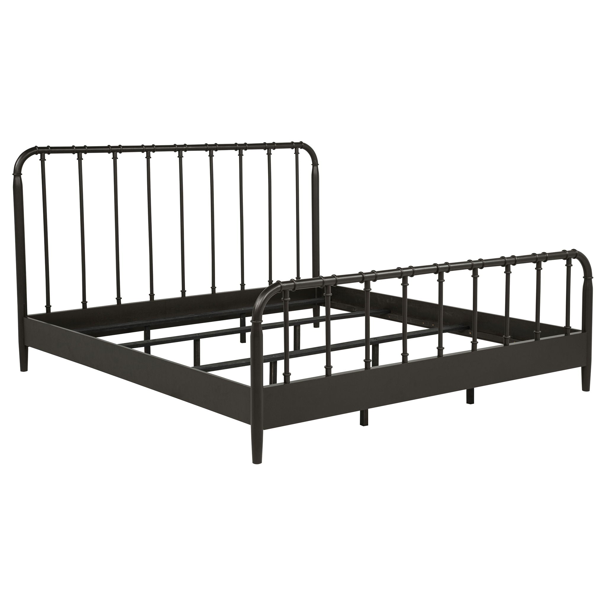 Rocco All Wood Water Pipe Open Frame Eastern King Bed Dark Bronze