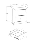 Nightstand, Storage Drawer Versatile Use, Upholstered, Transitional