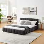 Modern Platform Bed Frame With Thick Fabric