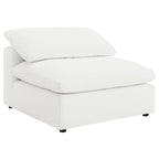 Raleigh Boucle Upholstered Armless Chair Ivory