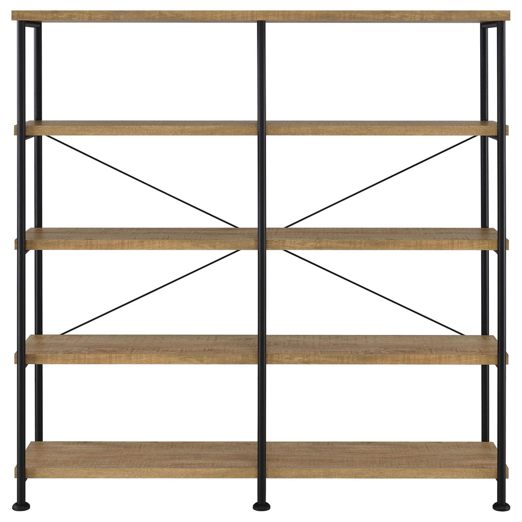 Analiese 63-inch 4-shelf Double Bookshelf Mango