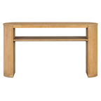 Console Table With Fluted Legs, Open Shelf