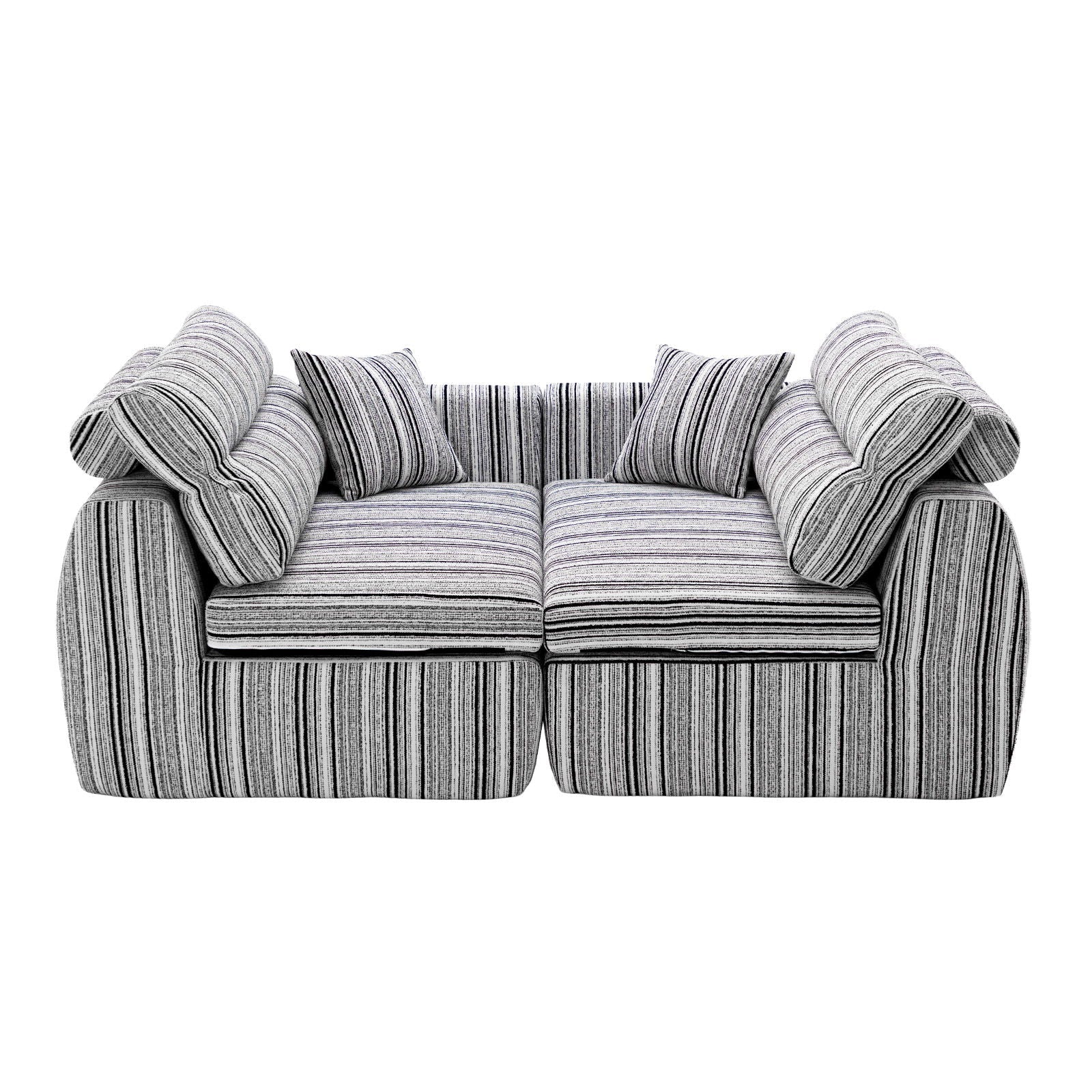3 Seater, Couch With Throw Pillows For Living Room