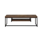 Bob - TV Stand - Weathered Oak & Black Metal