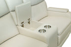 Gunner - Power Console Loveseat Recliner With Power And Power Headrest - Almond